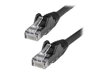StarTech.com 1m LSZH CAT6 Ethernet Cable, 10 Gigabit Snagless RJ45 100W PoE Network Patch Cord with Strain Relief, CAT 6 10GbE UTP, Black, Individually Tested/ETL, Low Smoke Zero Halogen - Category 6 - 24AWG (N6LPATCH1MBK) - patchkabel - 1 m - sort