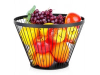 Frukt- Och Grönsakskorg Metall Svart Loft Rund Korg 30 Cm Nava