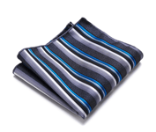 Snusnäsduk - Stripes on Grey - 22 x 22 cm