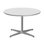 Fritz Hansen - A222 Cirkulär Soffbord, Ø75 cm, Laminat, White - Soffbord - Arne Jacobsen,Piet Hein - Vit - Metall/Trä