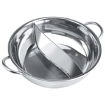 2-Pack Thick Stainless Steel Hot Pot for Induction Cooker DTS UK