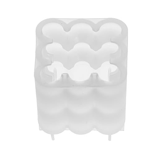 Mailfull Moule Bougie Silicone 8 Morceaux Moule Bougie Noel Moule A Bougie Aromatique Bricolage Moule 3D Cube Boule Silicone Pour Décorations DIY Savon Artisanal