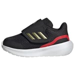 adidas RunFalcon 3.0 Hook-and-Loop Shoes Low, Core Black/Gold met./Better Scarlet, 26.5 EU