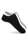 Reebok Active Foundation Invisible Socks 3 Pairs, White/Medium Grey Heather/Black