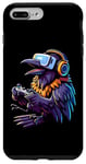 Coque pour iPhone 7 Plus/8 Plus Crow Bird Gamer Casque de jeu vidéo