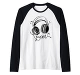 Headphone Dad BPM Addict EDM Raver Rapper Hip Hop Beat Maker Raglan Baseball Tee