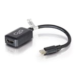 C2G 20CM Mini DisplayPort/Thunderbolt Male to HDMI Female 1080P Adapter Black, Full HD Mini DP Compatible with Apple MacBook, Mac Mini, Mac Pro, Microsoft Surface Pro, Dell XPS and More