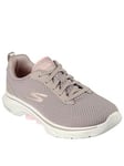 Skechers Go Walk 7 Basic Athletic Mesh Lace Up - Taupe, Brown, Size 3, Women