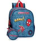 Marvel Spiderman Denim Backpack, blue, S, Backpack 21