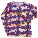 Småfolk Mønstret Langermet T-skjorte Med Hester Purple Heart | Lilla | 5-6 years