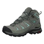 Salomon X Ultra 3 Mid Gtx® W, Women's High Rise Hiking, Grey (SHADOW/Castor Gray/Beach Glass 000), 7 UK (40. 2/3 EU)
