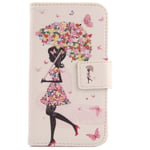 Lankashi Painted Flip Wallet-Design PU Leather Cover Skin Protection Case For Doro 5516/5517 2.4" (Umbrella Girl Design)