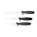 Rockingham Forge 8007 Essentials Range Ensemble de couteaux de cuisine 3 pièces noir