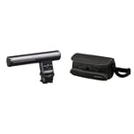 Sony ECMGZ1M.SYH Gun Zoom Microphone for MI Shoe - Black & Ultra Compact Case for Handycam - Black