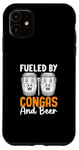 Coque pour iPhone 11 Alimenté par congas et bière - Lecteur de batterie Conga