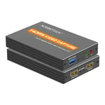 NOWBOTUCH Video Capture Card 4K@60HZ HDMI to USB3.0 Game Capture Device with 1080P 60FPS Support Windows Linux OS X System OBS YouTube Twitch Streaming and Recording for PS4 Xbox One Game Use