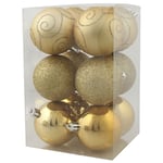 Julkulor Glittriga Guld 12-pack