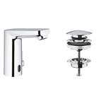 Grohe E 36325001 Eurosmart Cosmopolitan Infra Red Basin Mixer (German Import) + GROHE 65807000, Pop-Up Waste Set