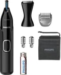 Philips Series NT5650/16 5000 Battery-Operated Nose, Ear and Eyebrow Trimmer, Bl