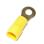 100 stk Isolerte ringkabelsko gul, 2,75-6,0 mm², M12