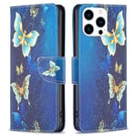 IPhone 14 Pro etui - Golden butterflies