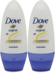 Dove Original Antiperspirant Deodorant Roll-On 50ml X 2