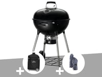 Barbecue à charbon Napoleon Kettle Premium 57 cm + Housse de protection + Gants pour barbecue - Napoleon
