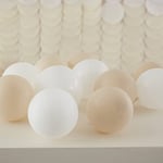 Ginger Ray Party Latex Eco Balloons for Balloon Mosaics or Party Decorations In Neutral, Weight and Beige - 40 Pack