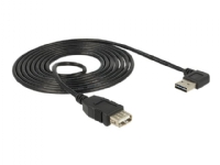 Delock EASY-USB - USB-förlängningskabel - USB (hona) till USB (hane) - USB 2.0 - 2 m - 90° kontakt - svart