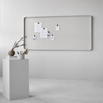 Glasskrivtavla Frame Wall, Färg Fair 550 - Grön, Utförande Grå ram, Storlek B200 x H100 cm