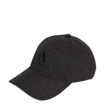 adidas Unisex Wool Baseball Cap, Dark Grey Heather/Black, Youth