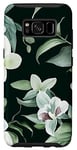 Coque pour Galaxy S8 Élégant motif orchidée vert sauge