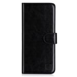 32nd Book Wallet PU Leather Flip Case Cover For Motorola Moto Edge (2020), Design With Card Slot and Magnetic Closure - Black