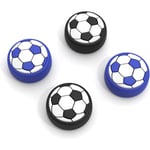 Tumgreppskåpor för Nintendo Switch, söta joystick-skydd med 3D-mönsteröverdrag mjukt bedårande silikon analog 4 st kit för Switch/OLED/Lite, fotboll