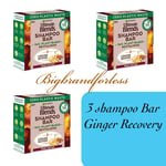 Garnier Ultimate Blends Ginger Recovery Revitalising Shampoo Bar 60g -3 Pack