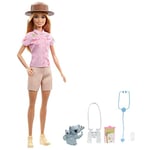 Barbie Zoologist Doll (12 inches), Role-play Clothing & Accessories: Koala & Baby Figure, Feeding Bottle, Stethoscope, Binoculars & Clipboard, Great Toy Gift for Ages 3 Years Old & Up, GXV86