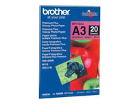 Brother Innobella Premium Plus BP71GA3 - Papier photo brillant - A3 (297 x 420 mm) - 260 g/m² - 20 feuille(s) - pour Brother DCP-J4225, MFC-J4720, J5620, J5720, J5820, J6530, J6573, J6930, J6973...