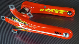 ZZYZX Crank Arms CARBON BB30 Road Bike COMPACT Crankset 172.5mm Made in USA Red