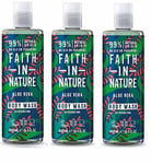 Faith in Nature Shower Gel Foam Bath - Aloe Vera (400ml) (Pack of 3)