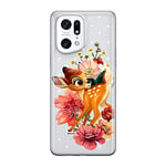ERT GROUP Coque de téléphone Portable pour Oppo Find X5 Pro Original et sous Licence Officielle Disney Motif Bambi 014 Parfaitement adapté à la Forme du téléphone Portable, partiel imprimé
