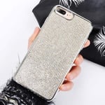 Rhinestone Case for iPhone 12 Pro 11 XS Max XR X Cover Fashion Glitter Soft Cases,For iPhone X|Silver
