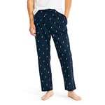 Nautica Men's Soft Woven 100% Cotton Elastic Waistband Sleep Pajama Pant - Blue - X-Large