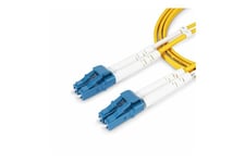 StarTech.com 5m (16.4ft) LC to LC (UPC) OS2 Single Mode Duplex Fiber Optic Cable, 9/125µm, Laser Optimized, 10G, Bend Insensitive, Low Insertion Loss - LSZH Fiber Patch Cord (SMDOS2LCLC5M) - patch-kabel - 5 m - gul