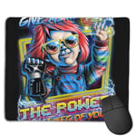Chucky Give Me The Power Damballa Chant Customized Designs Non-Slip Rubber Base Gaming Mouse Pads for Mac,22cm×18cm， Pc, Computers. Ideal for Working Or Game