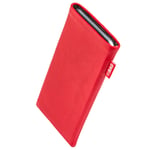 fitBAG Beat Red custom tailored sleeve for Apple iPod Touch | Made in Germany | Fine nappa leather pouch case cover with MicroFibre lining for display cleaning