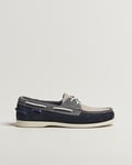 Sebago Docksides Portland Jib Boat Shoe Navy/Grey