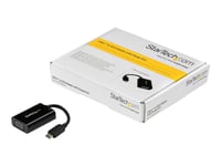 Startech.Com Usb C Till Vga-Adapter Med Strömförsörjning - Videokonverterare Usb Type-C Till Vga-Skärm För 1080P, Med Laddning - Strömförsörjning På 60 W För Direktladdning - Thunderbolt 3-Kompatibel - Svart - Usb/Vga-Adapter - 24 Pin Usb-C (Hane) T