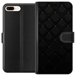 Apple iPhone 7 Plus Svart Plånboksfodral Exklusivt Mönster