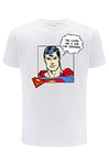 ERT GROUP Men's T-Shirt, Superman 037 White, XS