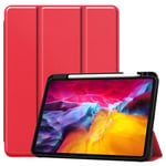 Apple iPad Pro 11" 2018 (1st Gen) Tri-Fold Pen Holder (Red) Case Red